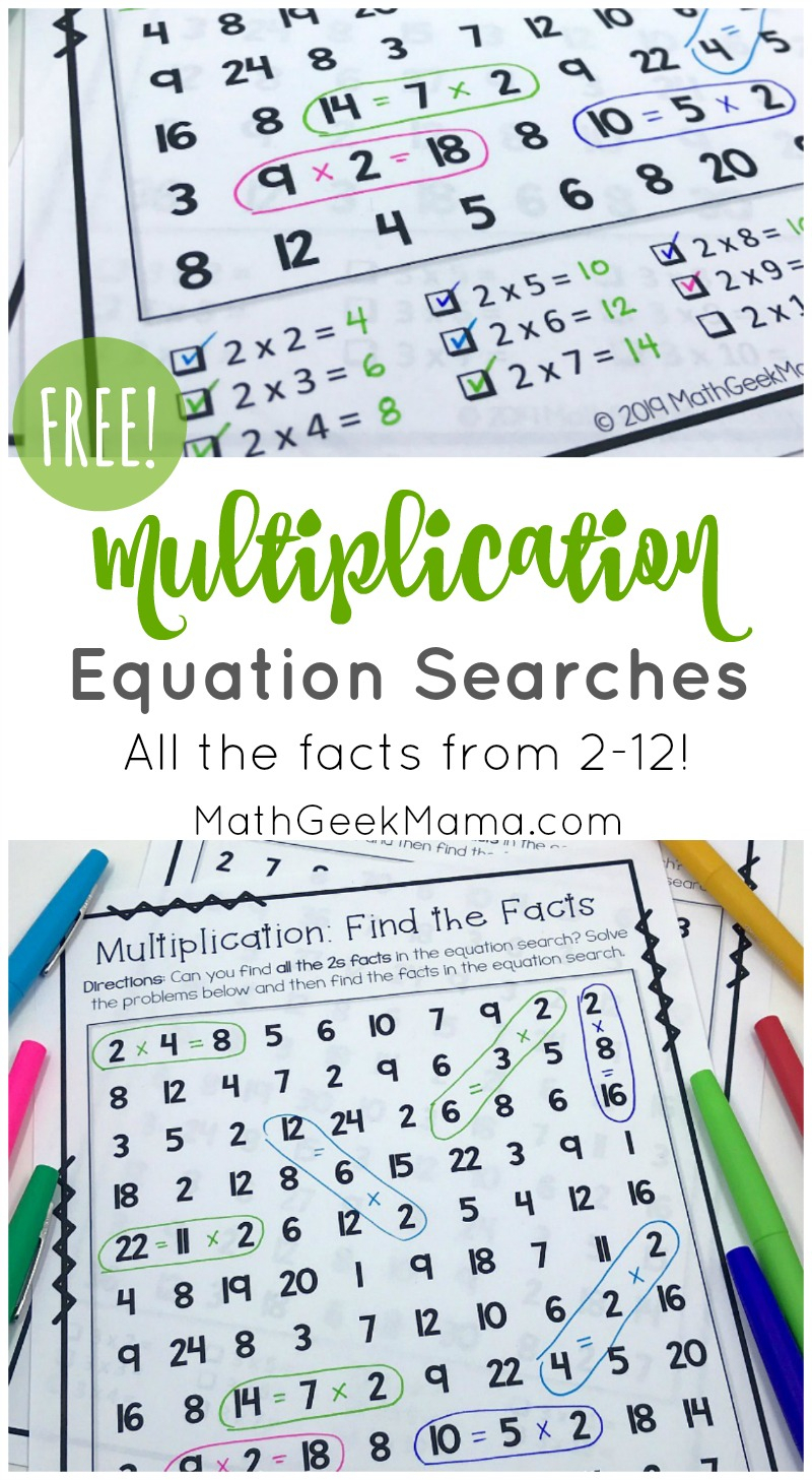Free} Equation Search: Fun Multiplication Games For 3Rd Grade within Printable Multiplication Games