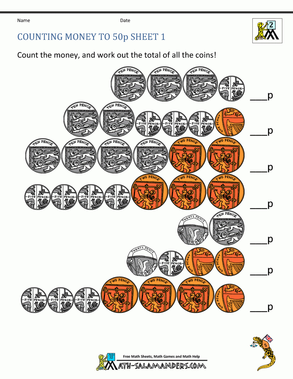 Free Money Worksheets Uk Coins pertaining to Printable Multiplication Worksheets Uk