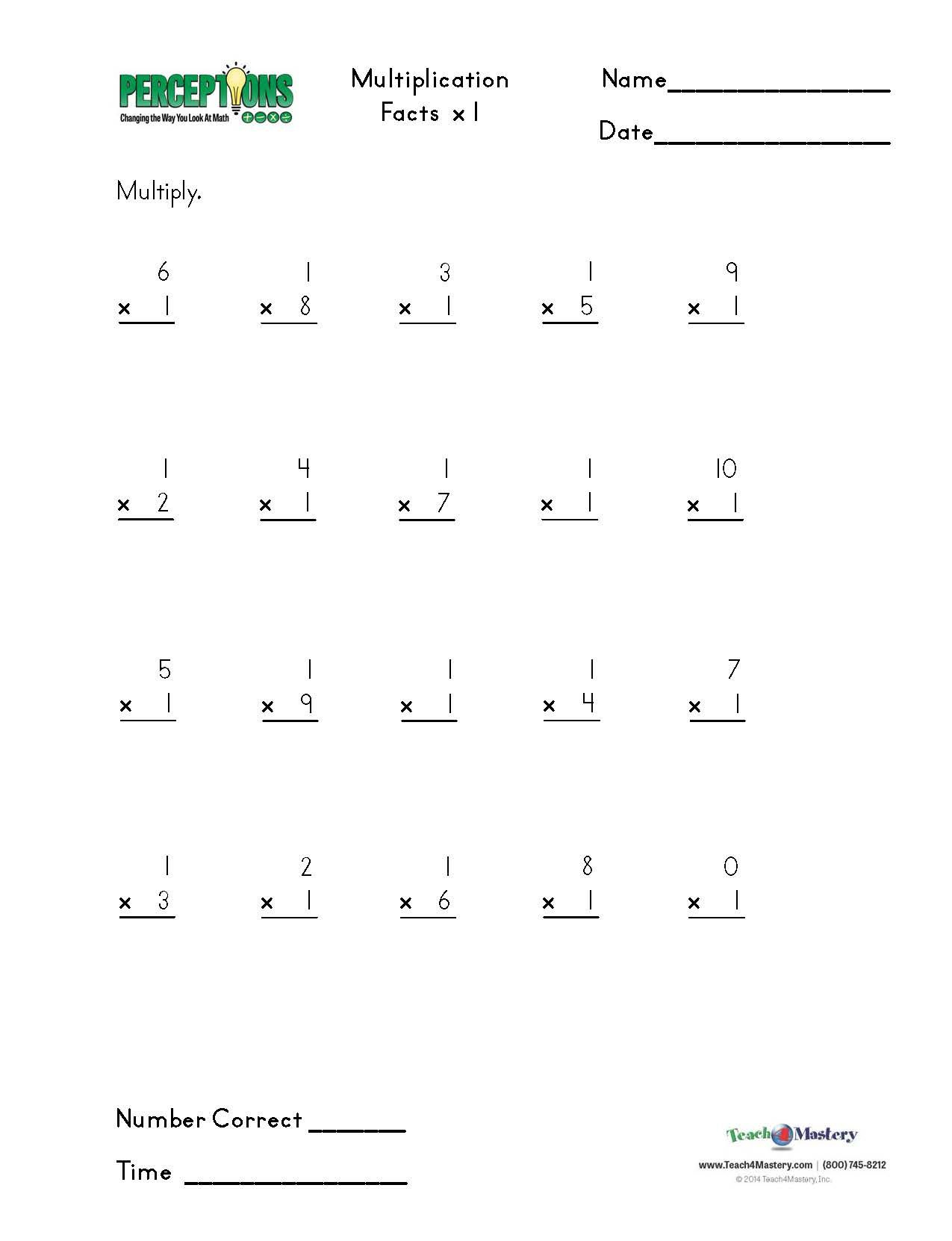 Free Multiplication Facts Worksheets! Great For Review, Fact inside Multiplication X10 Worksheets