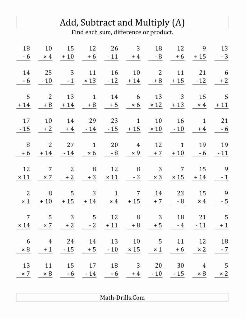 Free Multiplication Worksheet For 4Th Grade | Printable Throughout Multiplication Worksheets Hard