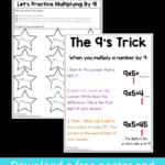 Free Poster For The 9's Multiplication Facts - Shelley Gray within Printable Multiplication Strategy Mat