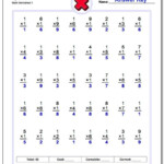 Free Practice Multiplication Worksheets That Include Timed inside Printable Multiplication Drills Timed