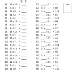 Free Printable 11 Times Table Worksheets | Kiddo Shelter Intended For Multiplication Worksheets X11