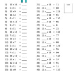 Free Printable 11 Times Table Worksheets | Kiddo Shelter intended for Multiplication Worksheets X11