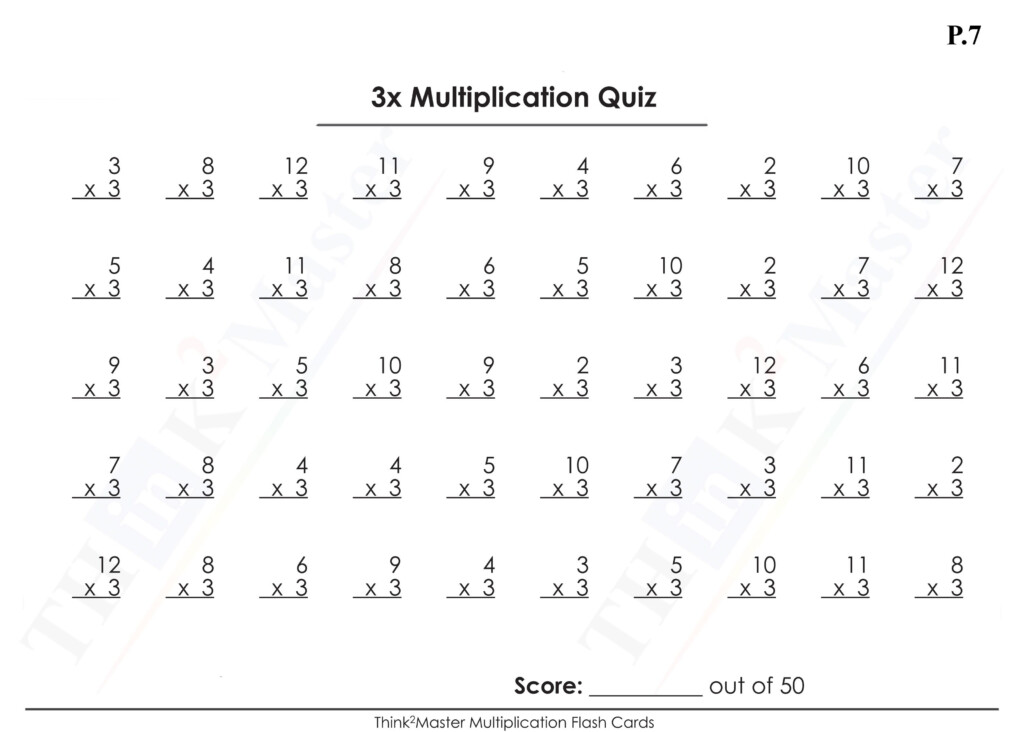 Free Printable 3X Multiplication Worksheet | Printable Within Printable Multiplication Worksheets X3