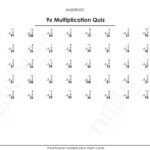 Free Printable 9X Multiplication Quiz Answers | Free regarding Printable Multiplication Quiz
