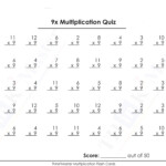 Free Printable 9X Multiplication Worksheet | Printable with Multiplication Worksheets 9X