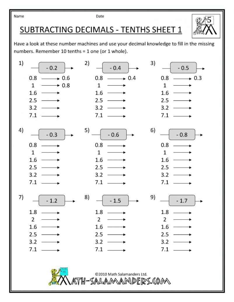 Maths And English Worksheets For Year 5