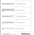 Free Printable Introductory Word Problem Worksheets For In Worksheets On Multiplication Word Problems For Grade 4