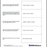 Free Printable Introductory Word Problem Worksheets For in Worksheets On Multiplication Word Problems For Grade 4