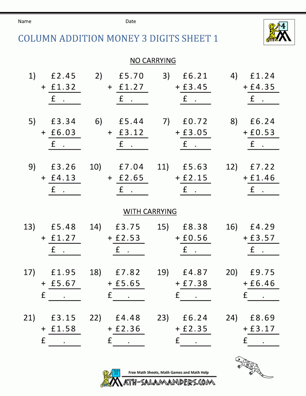 Free Printable Money Worksheets (£) throughout Printable Multiplication Worksheets Uk Free Printable Money Worksheets (£) throughout Printable Multiplication Worksheets Uk
