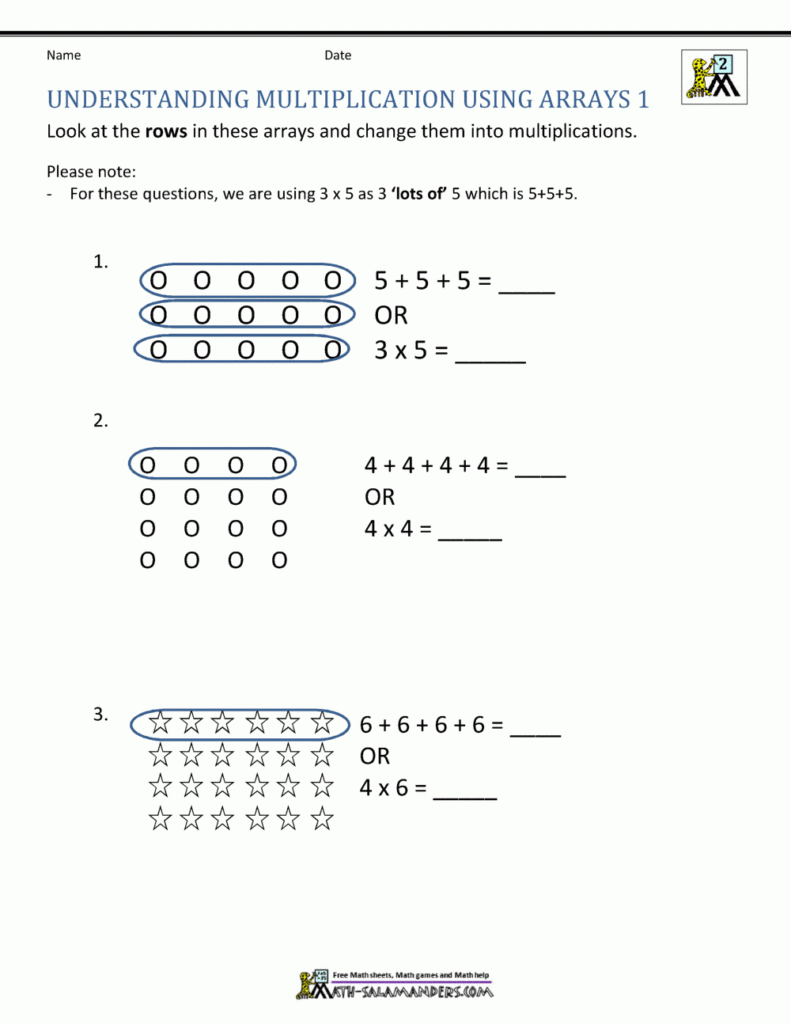 Free Printable Multiplication Worksheets 2Nd Grade in Printable Easy Multiplication Worksheets