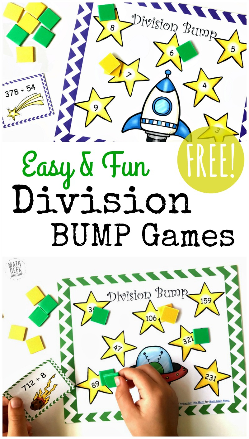 Free Simple Printable Division Games {1-2 Digit Divisors} in Printable Multiplication And Division Games