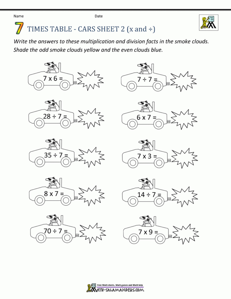Free Times Table Worksheets 7 Times Table Throughout Free Printable 6 Multiplication Worksheets Free Times Table Worksheets 7 Times Table Throughout Free Printable 6 Multiplication Worksheets