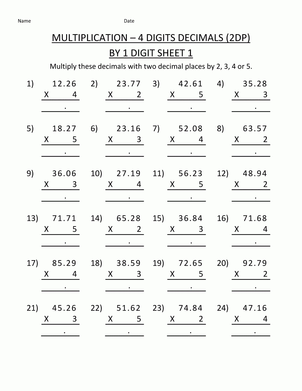 Free Worksheets To Print 4 Digits Decimals | K5 Worksheets in Multiplication Worksheets K5 Free Worksheets To Print 4 Digits Decimals | K5 Worksheets in Multiplication Worksheets K5
