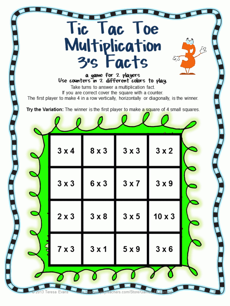 Fun Games 4 Learning: Free Math Magazine To Enjoy! intended for Printable Multiplication Matching Game