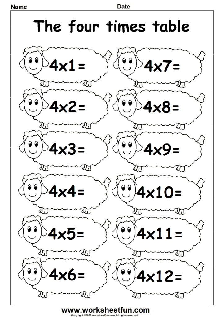 Fun Times Table Worksheets   2, 3 & 4 | Fichas De Exercícios For Multiplication Worksheets 2 And 3 Times Tables