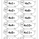 Fun Times Table Worksheets   2, 3 & 4 | Fichas De Exercícios With Printable Multiplication Table 4