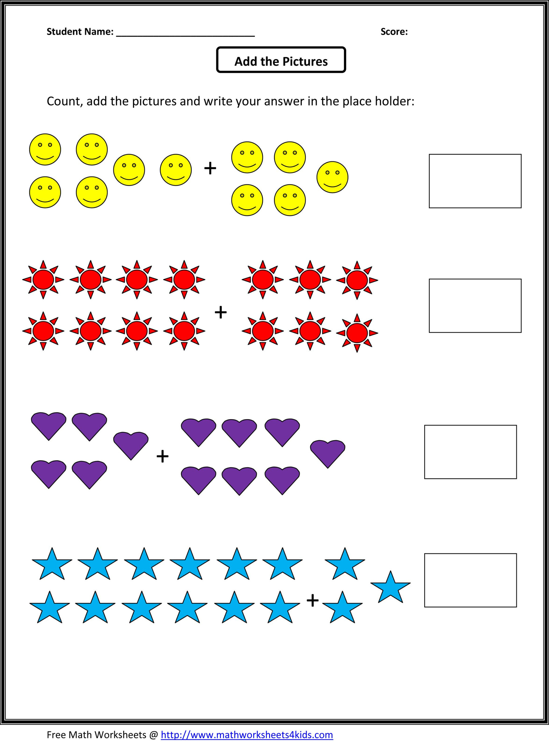 Grade 1 Addition Math Worksheets | First Grade Math with regard to Multiplication Worksheets Level 1