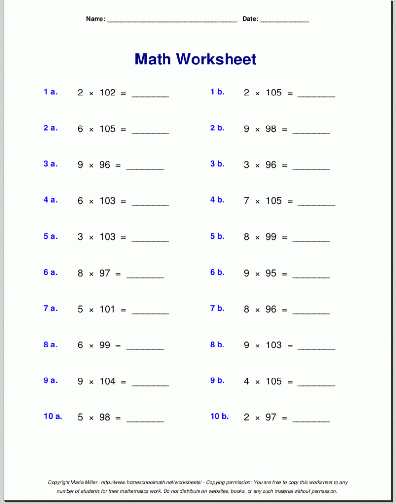 Grade 4 Multiplication Worksheets inside Printable Multiplication Games 4Th Grade