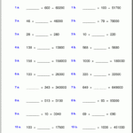 Grade 5 Multiplication Worksheets for Worksheets In Multiplication For Grade 5