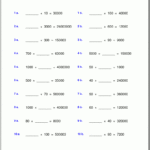 Grade 5 Multiplication Worksheets in Multiplication Worksheets 5 And 10