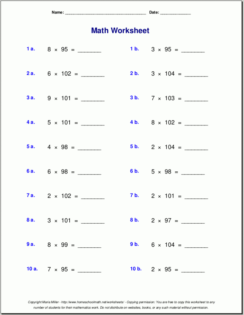 Grade 5 Multiplication Worksheets Throughout Multiplication Printables 5Th Grade Grade 5 Multiplication Worksheets Throughout Multiplication Printables 5Th Grade