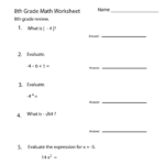Grade 8 Math Worksheets | 8Th Grade Math Worksheets, 8Th With Regard To Multiplication Worksheets Printable Grade 8