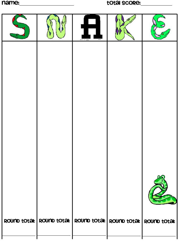 Guided Math: Snake - A Whole Class Dice Game intended for Printable Multiplication Dice Games