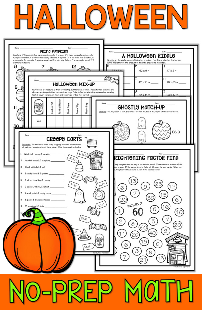 Halloween Math Worksheets | Halloween Math Worksheets Intended For Printable Halloween Multiplication Worksheets