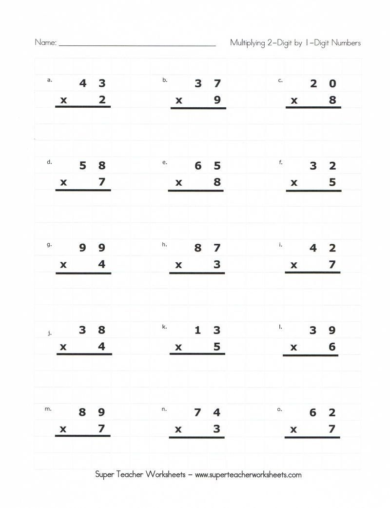 Hard Multiplication 2-Digit Problems | Worksheet Practice intended for Worksheets Multiplication 2 Digit By 1 Digit