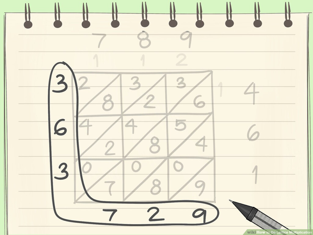 How To Do Lattice Multiplication: 6 Steps (With Pictures) Inside Multiplication Worksheets Lattice Method
