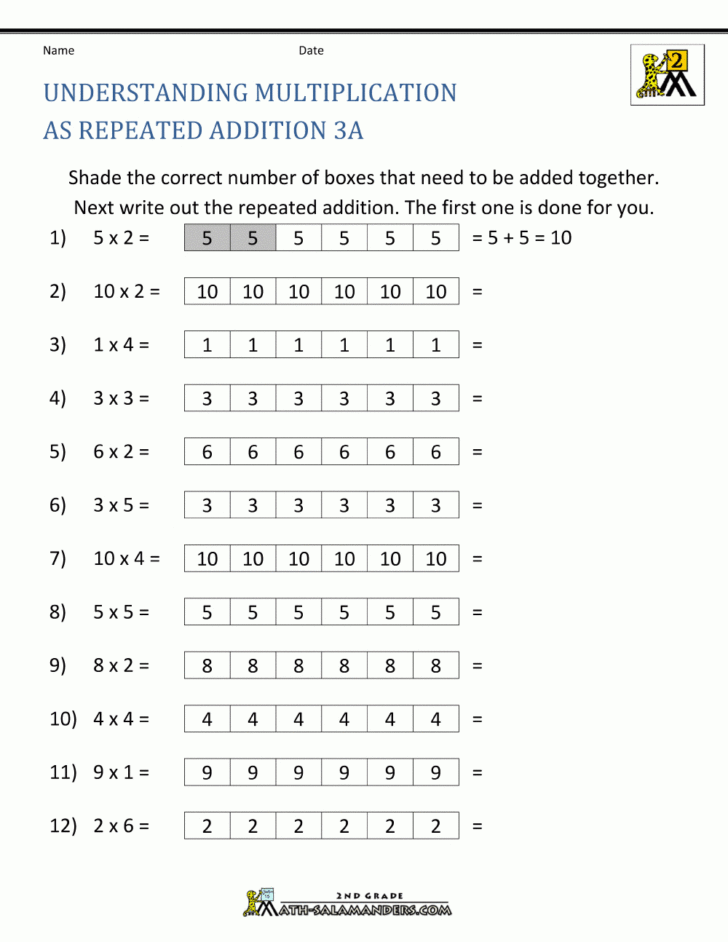 Printable Multiplication Sheets 4's