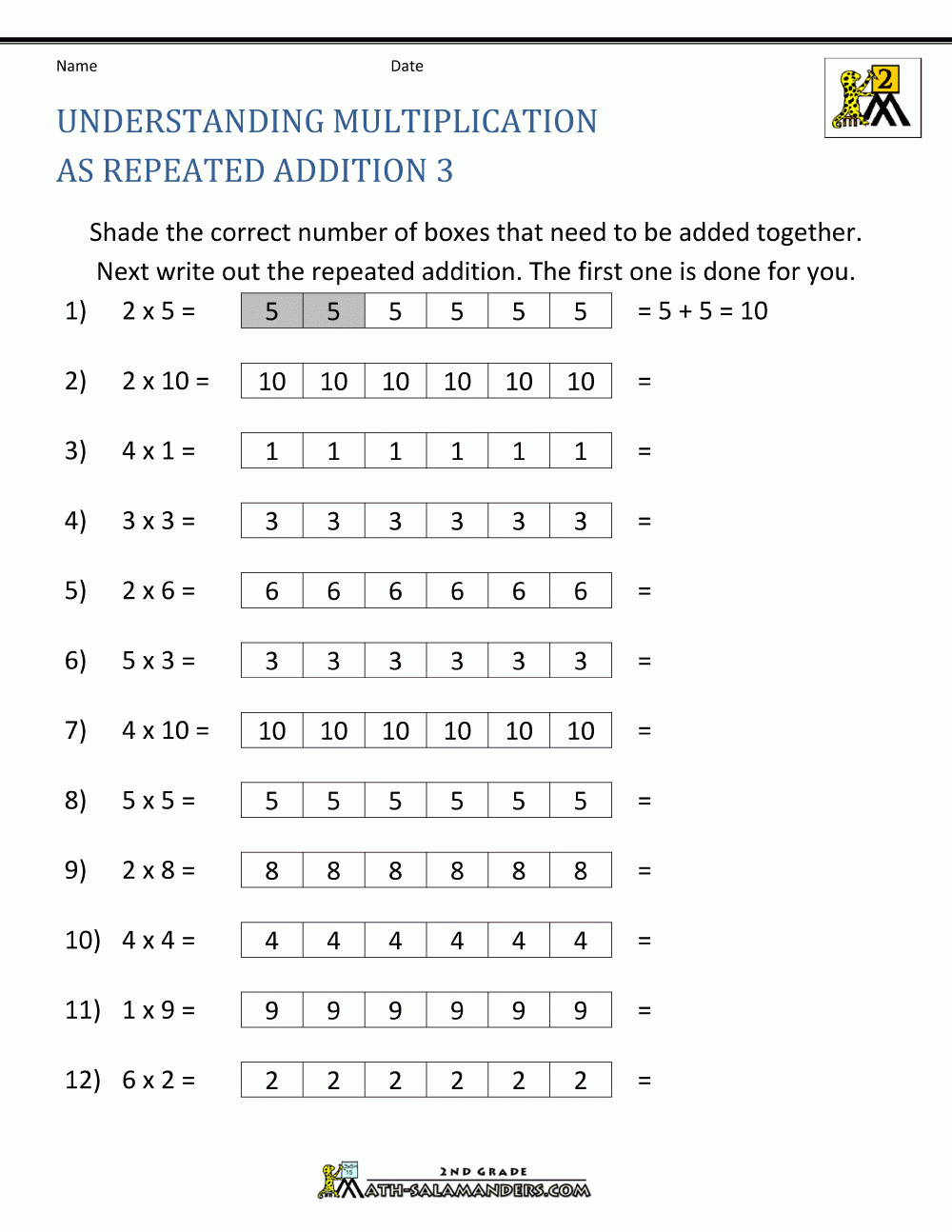 How To Teach Multiplication Worksheets pertaining to Multiplication Worksheets As Repeated Addition