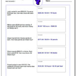 Introductory Word Problems For Multiplication And Division Pertaining To Worksheets Multiplication And Division Word Problems