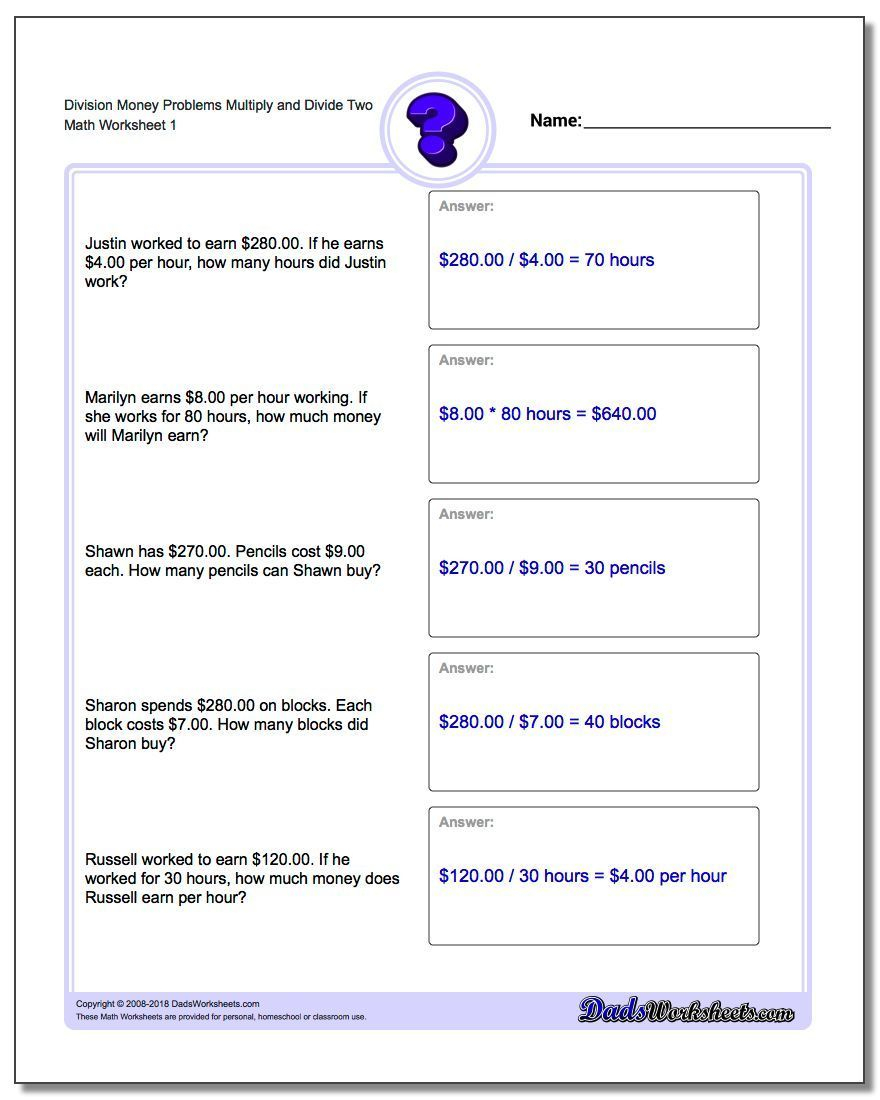 Introductory Word Problems For Multiplication And Division throughout Printable Multiplication And Division Word Problems