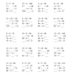 Inverse Relationships: Multiplication And Division 5 12 With Worksheets Multiplication And Division