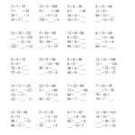 Inverse Relationships: Multiplication And Division 5-12 with Worksheets Multiplication And Division