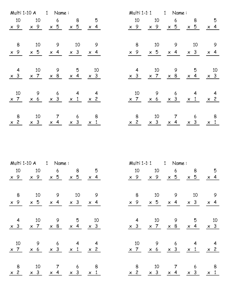 Italian Worksheet Grade 5 | Printable Worksheets And For Multiplication Worksheets Year 5/6