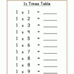 Kids Page: Printable 1 X Times Table Worksheets For Free with Multiplication Worksheets 6 And 7 Times Tables