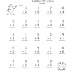 Kindergarten Addition Worksheets 1 And 2 | Addition Regarding Printable 2&#039;s Multiplication Quiz