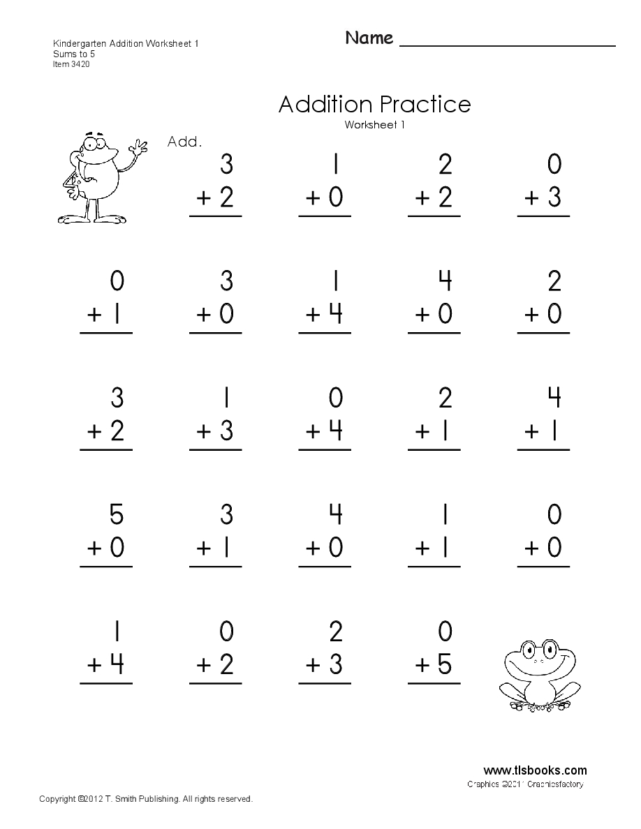 Kindergarten Addition Worksheets 1 And 2 | Addition regarding Printable 2&amp;amp;#039;s Multiplication Quiz