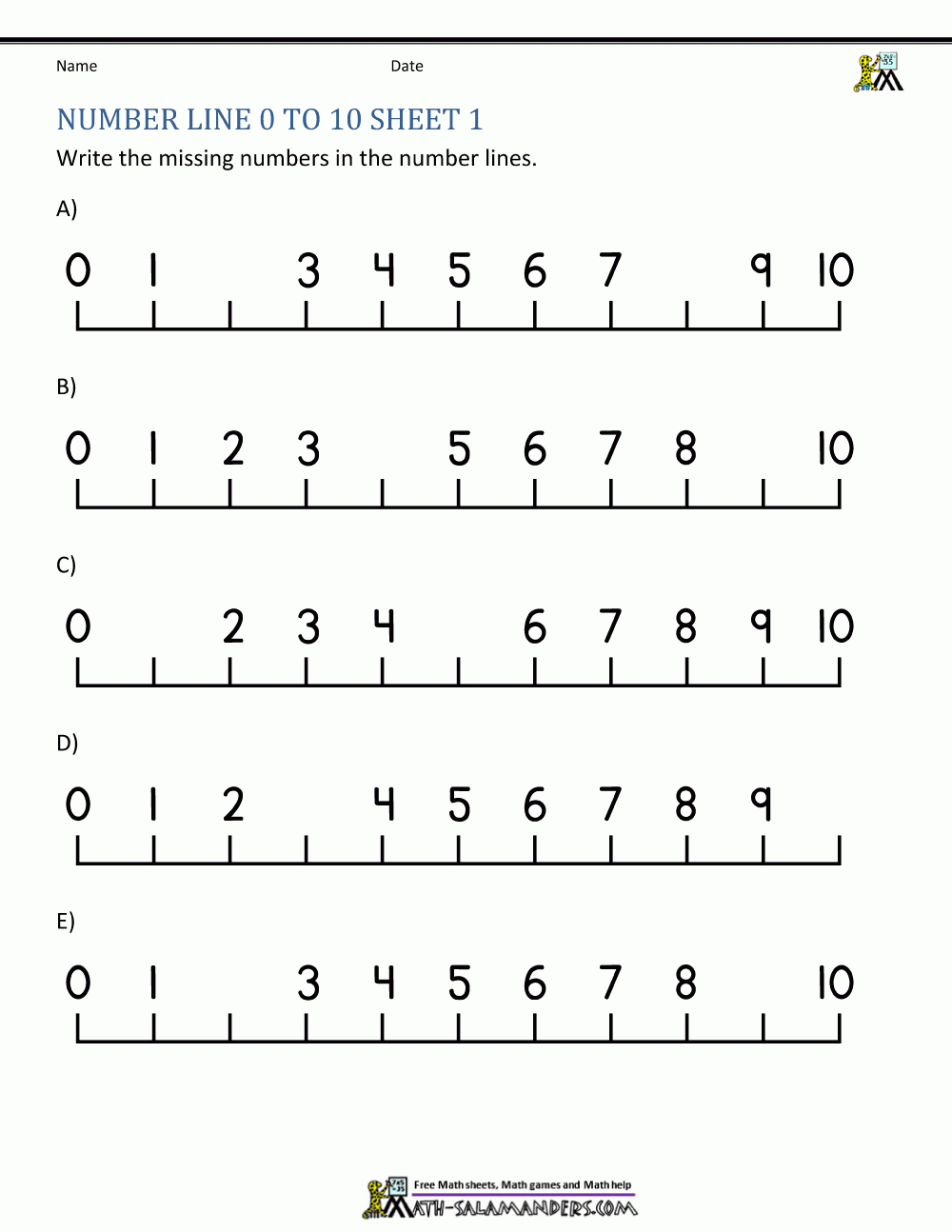 Kindergarten Number Worksheets throughout Printable Multiplication Chart 0-20