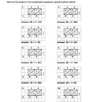 Lattice Division Worksheets &amp; Multiplication Worksheets pertaining to Printable Lattice Multiplication Worksheets