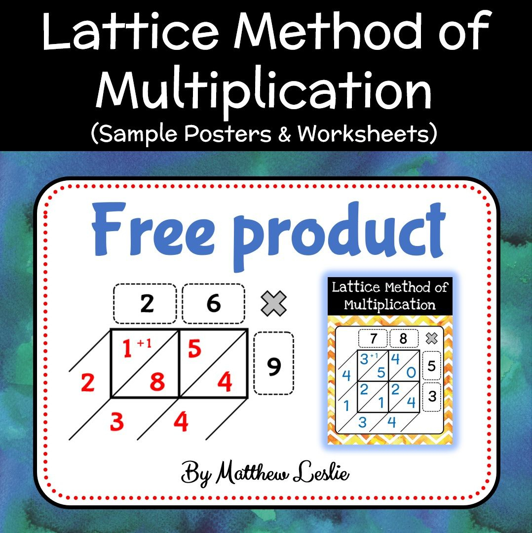 Lattice Method Of Multiplication (Sample Posters regarding Multiplication Worksheets Lattice Method