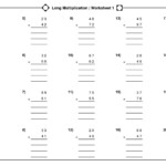 Long Multiplication Worksheets – Mreichert Kids Worksheets Throughout Worksheets Long Multiplication