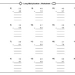 Long Multiplication Worksheets – Mreichert Kids Worksheets throughout Worksheets Long Multiplication