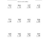 Long Multiplication Worksheets – Mreichert Kids Worksheets within Worksheets Long Multiplication