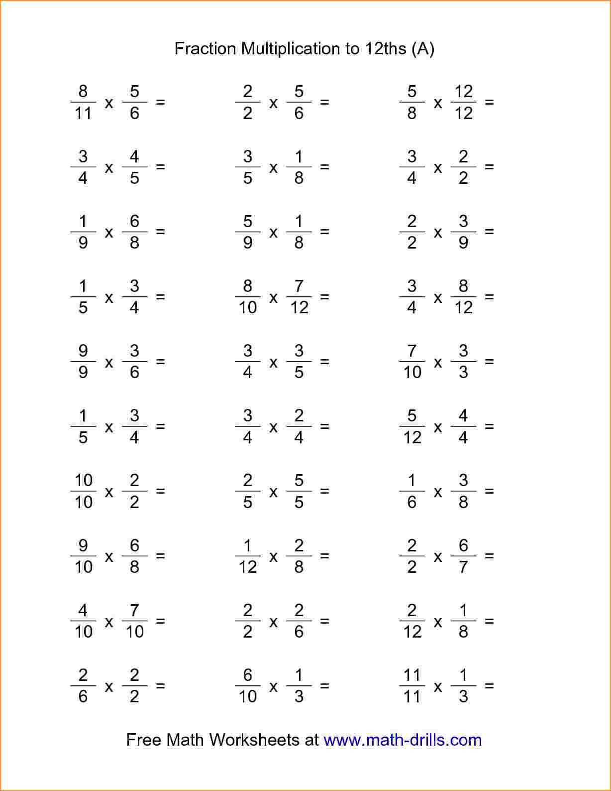 Lovely Cross Multiplying Worksheet | Educational Worksheet within Printable Multiplication Of Fractions