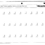 Mad Minute Addition Sheet (Picture) | Mad Minute Math, Mad for Printable Multiplication Mad Minute